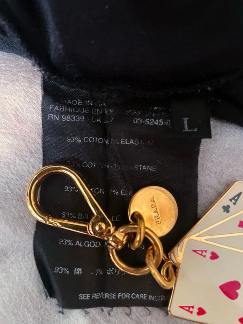 美品 PRADA SPORT バックポケット付きT ブラピ着 正規品 サイズL