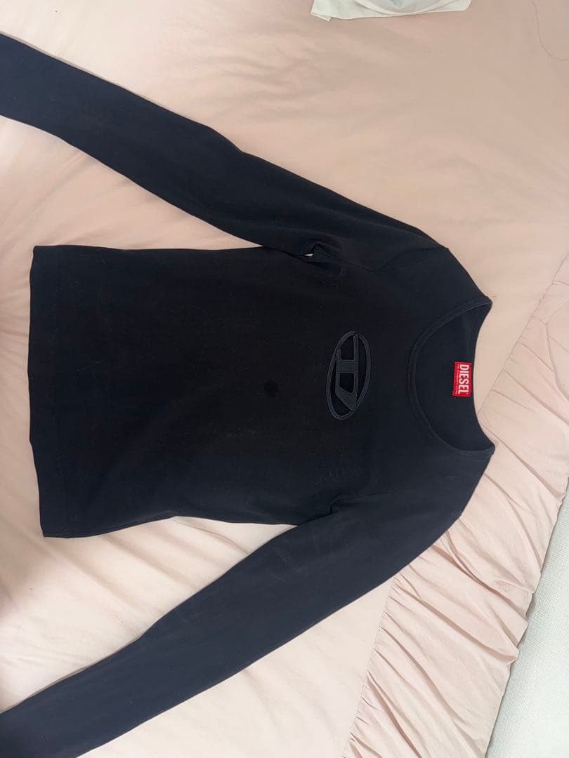 DIESEL ブラック 長袖カットソー