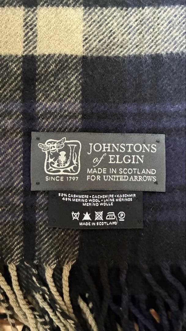 ジョンストンズ ユナイテッドアローズ別注 カシミヤ&メリノウール マフラー