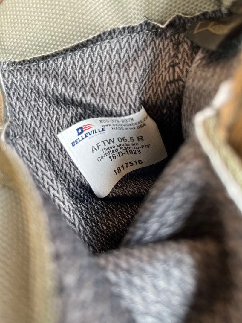 米軍放出新品Bellevilleコンバットブーツ 6.5R ゴアテックス 実物