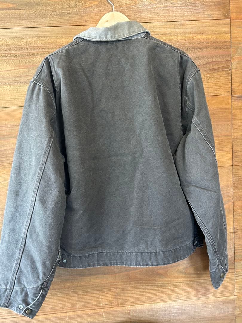 Carhartt ダークグレー カバーオール　デトロイトジャケット　ダック生地