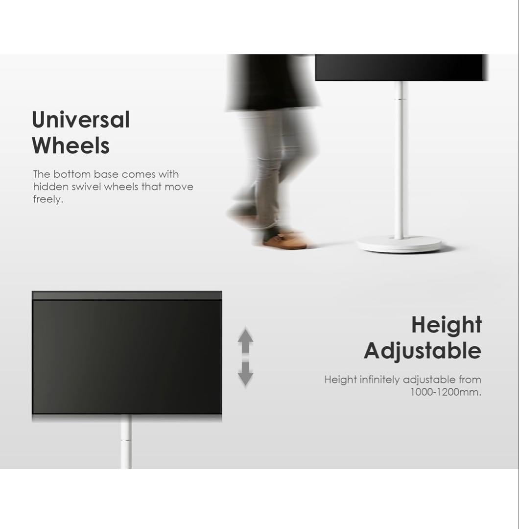 FITUEYES DESIGN テレビスタンド 24～48インチ対応 ホワイト