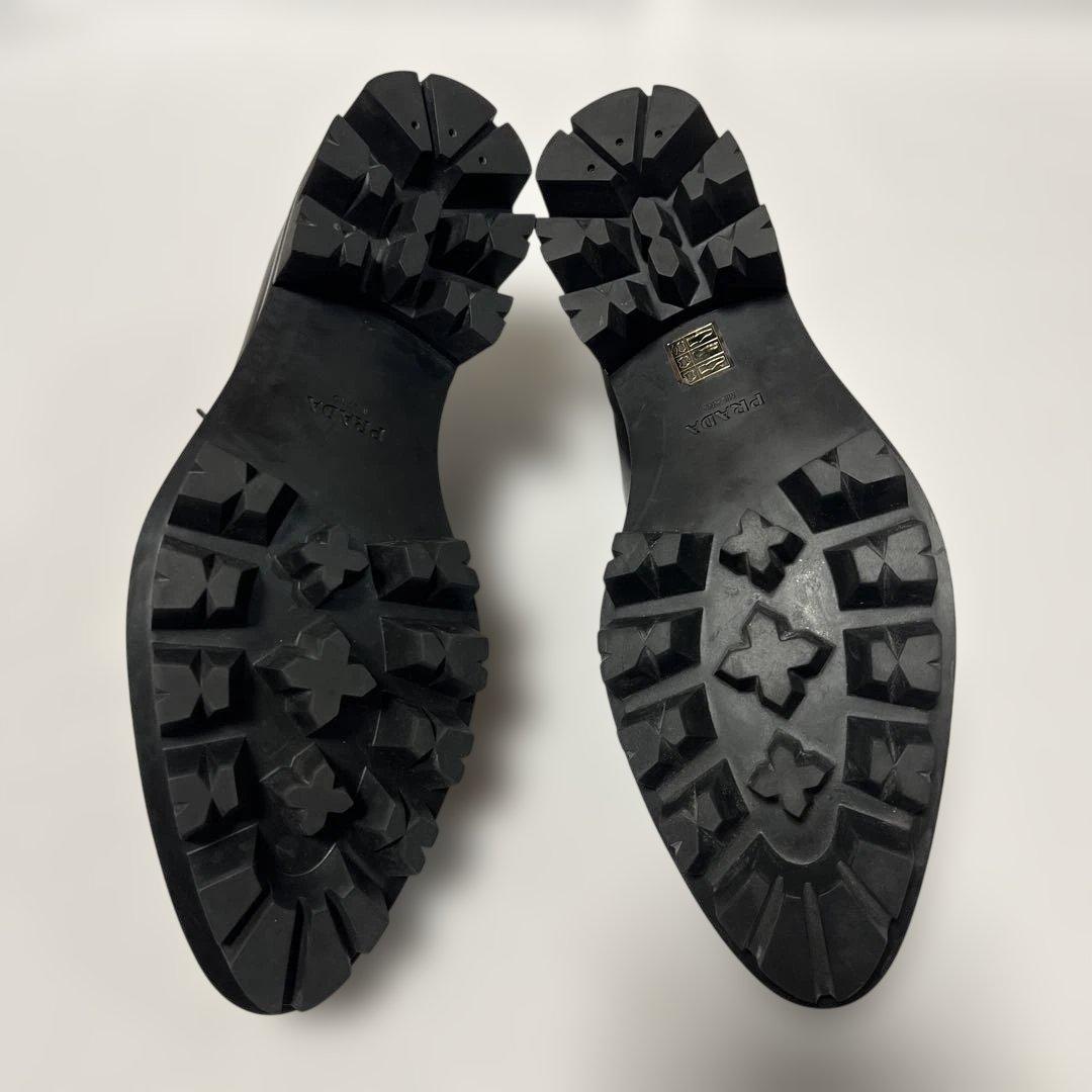 PRADA プラダ　タンクソール　レザーシューズ　7 ブラック　厚底