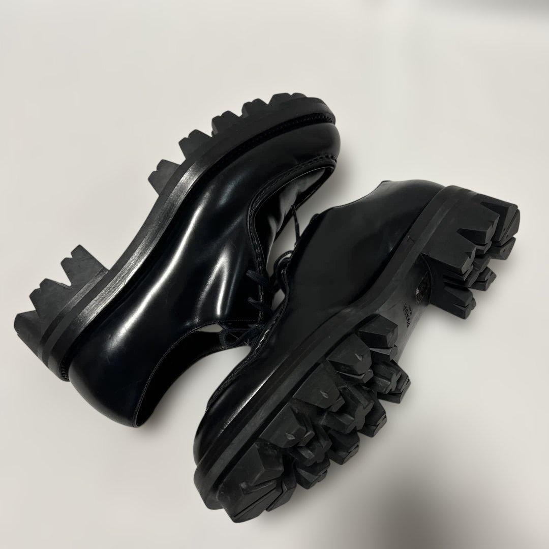 PRADA プラダ　タンクソール　レザーシューズ　7 ブラック　厚底