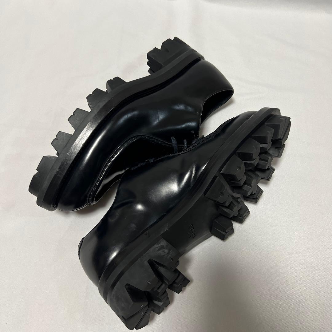 PRADA プラダ　タンクソール　レザーシューズ　7 ブラック　厚底