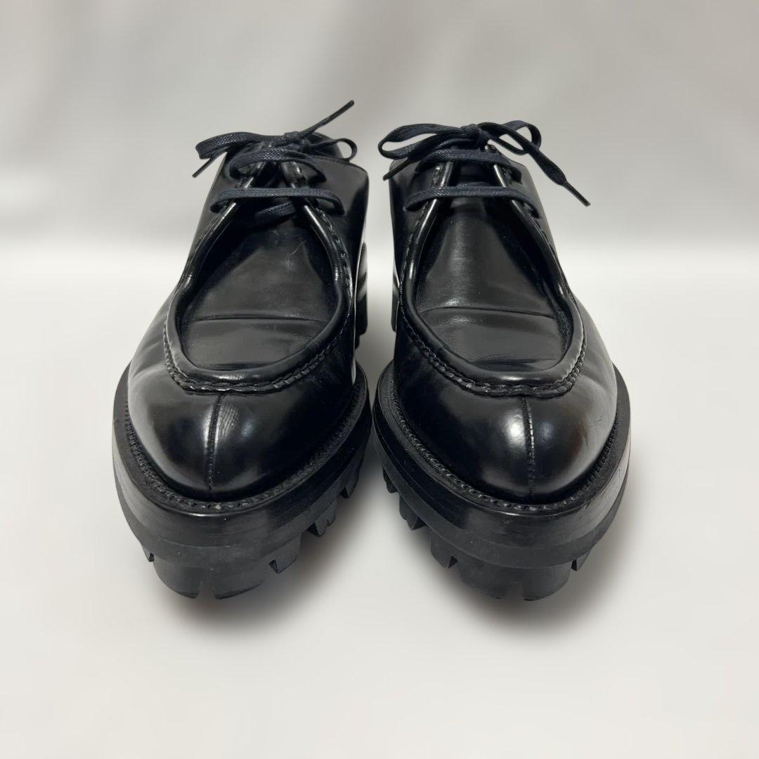 PRADA プラダ　タンクソール　レザーシューズ　7 ブラック　厚底