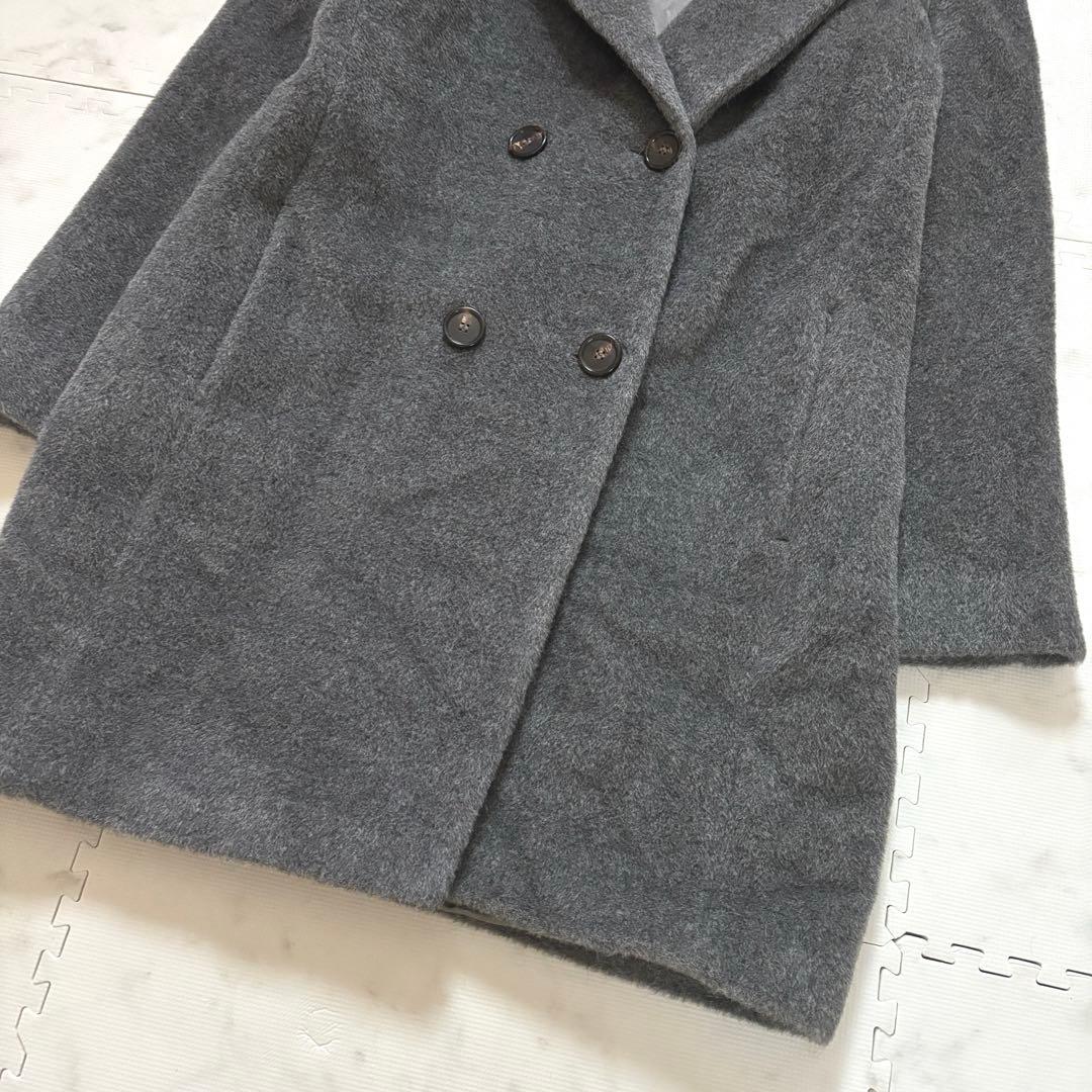 美品✨MaxMara マックスマーラ シャギーコート ロング アルパカ グレー