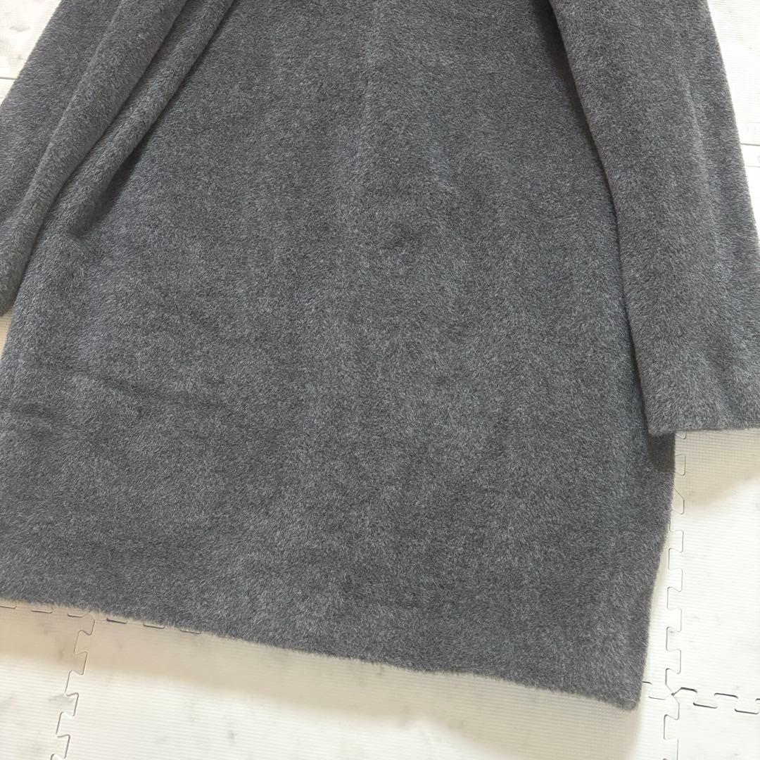 美品✨MaxMara マックスマーラ シャギーコート ロング アルパカ グレー