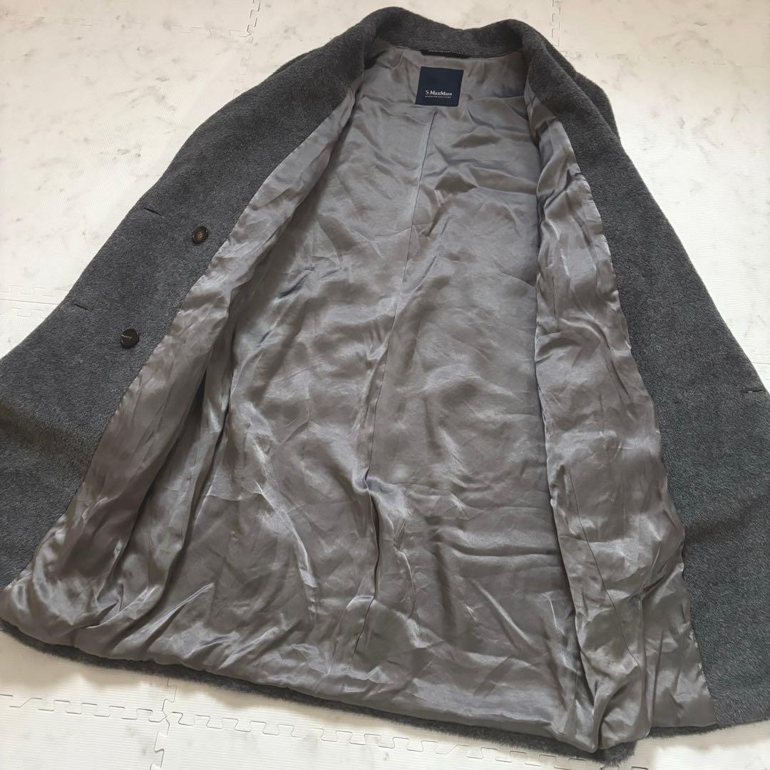 美品✨MaxMara マックスマーラ シャギーコート ロング アルパカ グレー