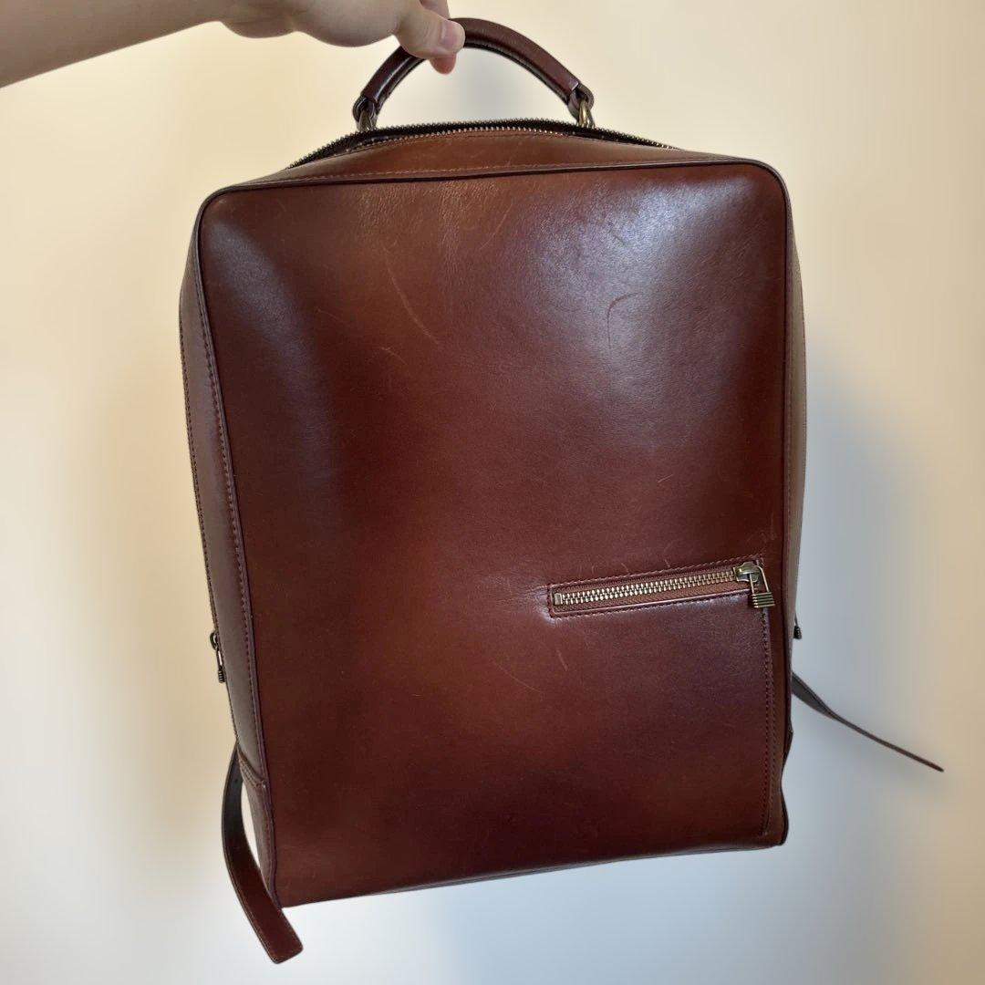 ペ*ン様 マザーハウス　アンティークスクエア　バックパック　最新モデル　本革　レ