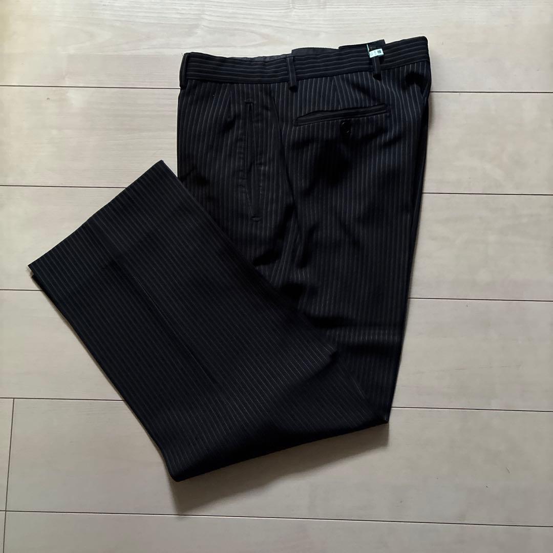 EMPORIO ARMANIブラックストライプ ダブルブレストスーツ 50