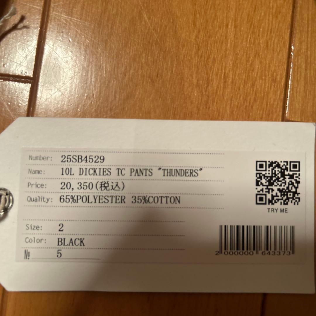BEDWIN Dickies \"THUNDERS\" サイズ2 ブラック