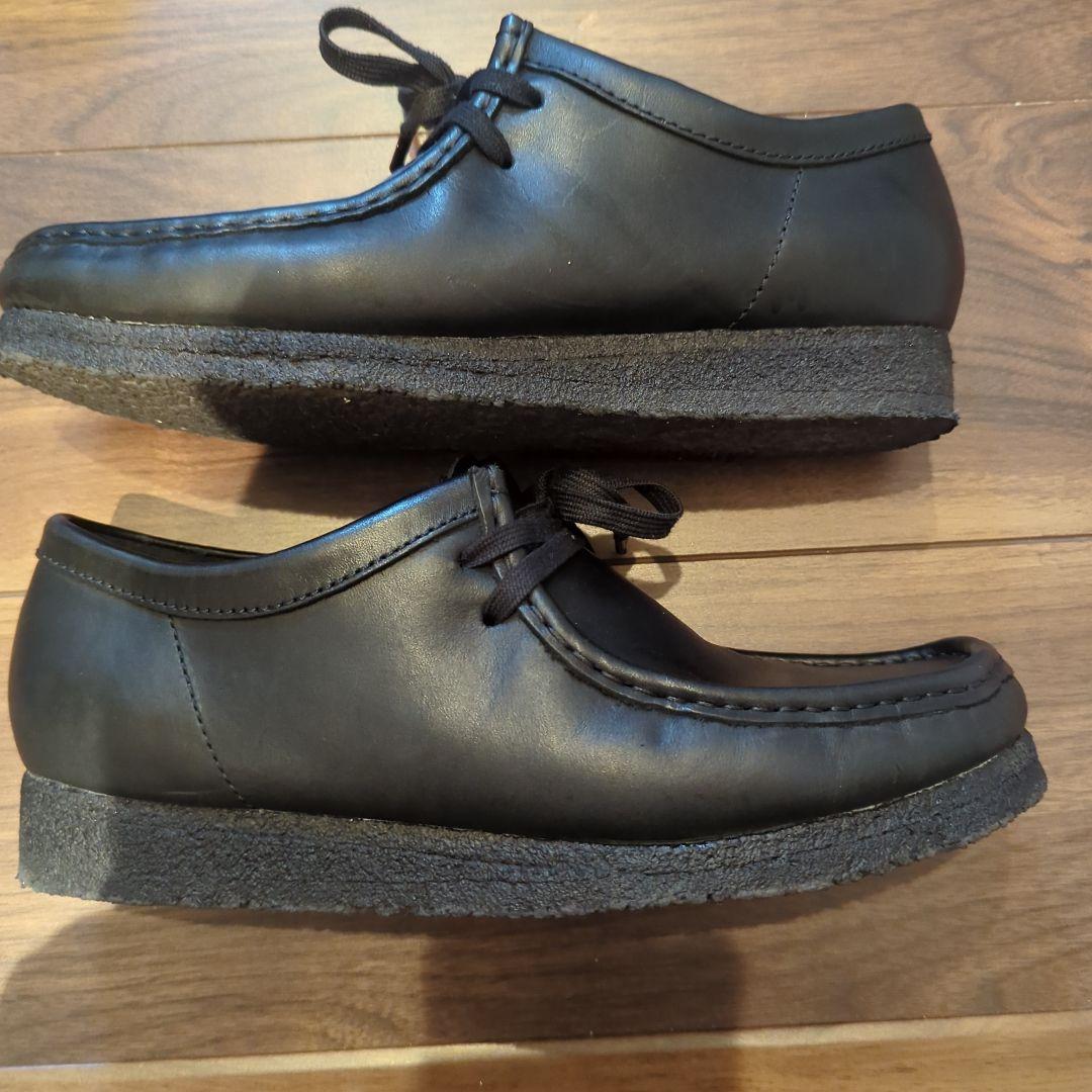 クラークス ワラビー　ブラックレザー　UK8.0