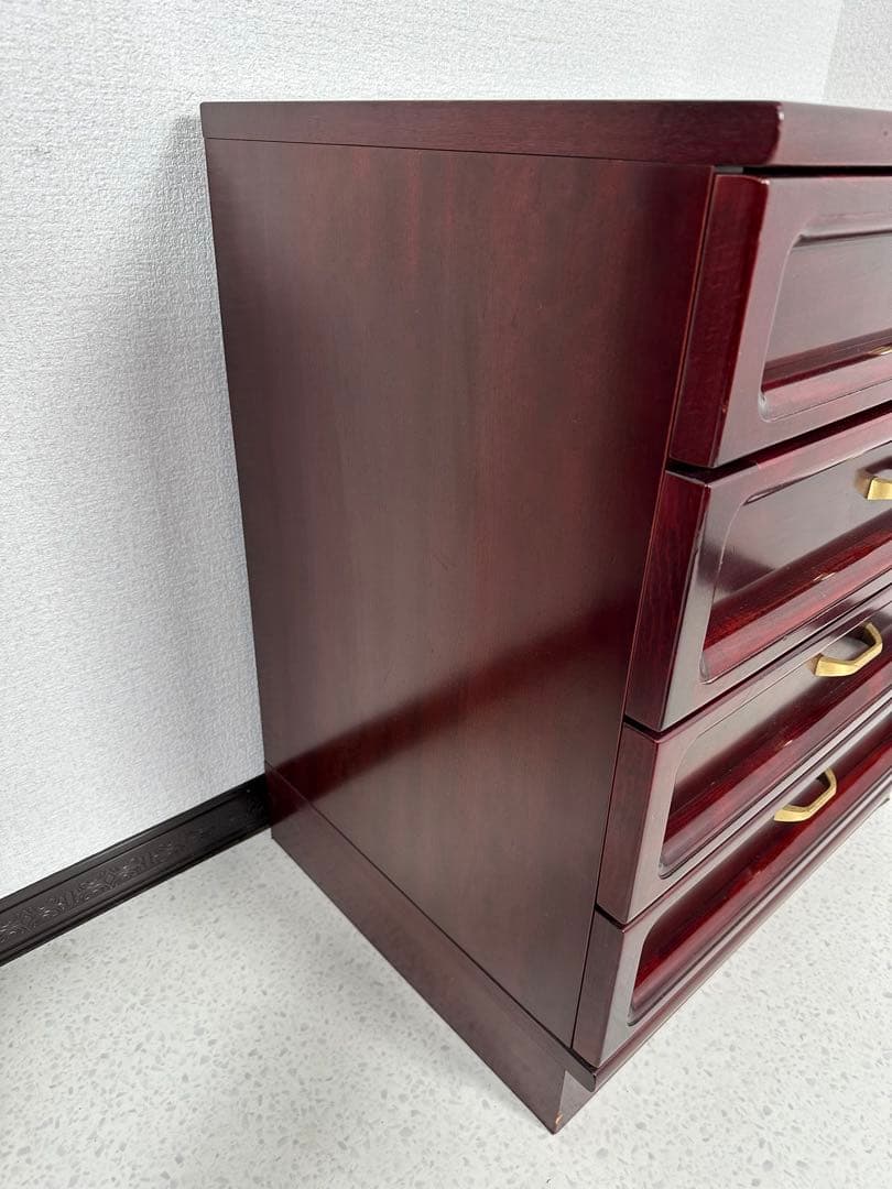 カリモク サイドチェスト 4段 リビングボード キャビネット 家具 ※i4※