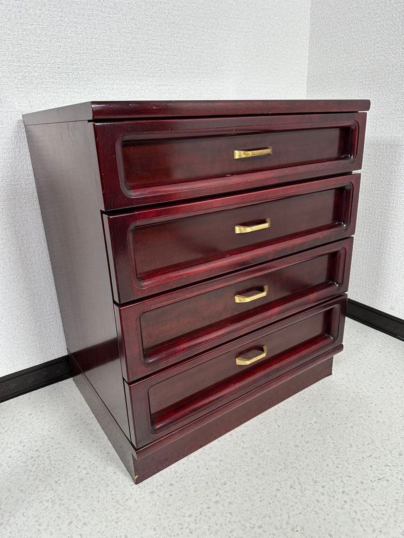 カリモク サイドチェスト 4段 リビングボード キャビネット 家具 ※i4※