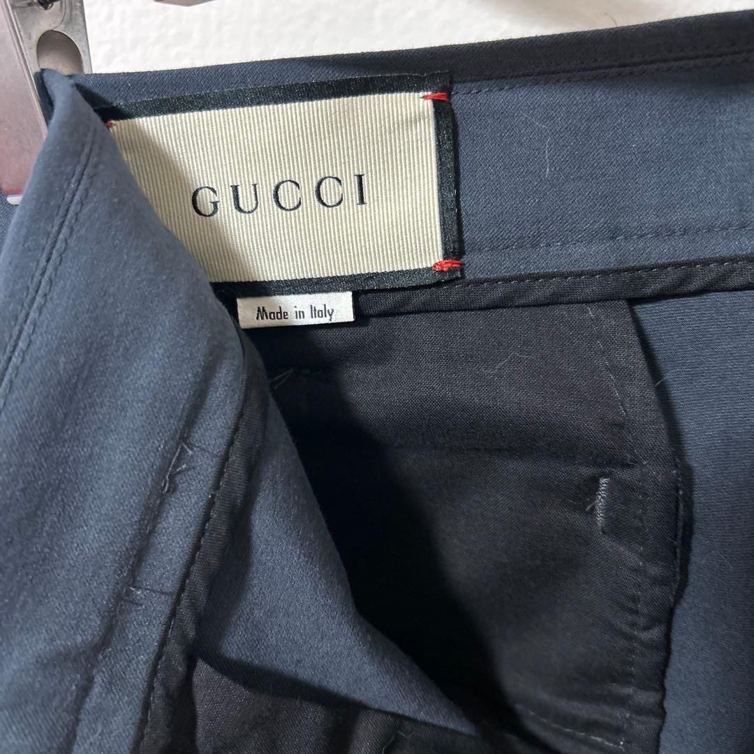 GUCCI グッチ ミケーレ サイドラインギャバジンパンツ　50