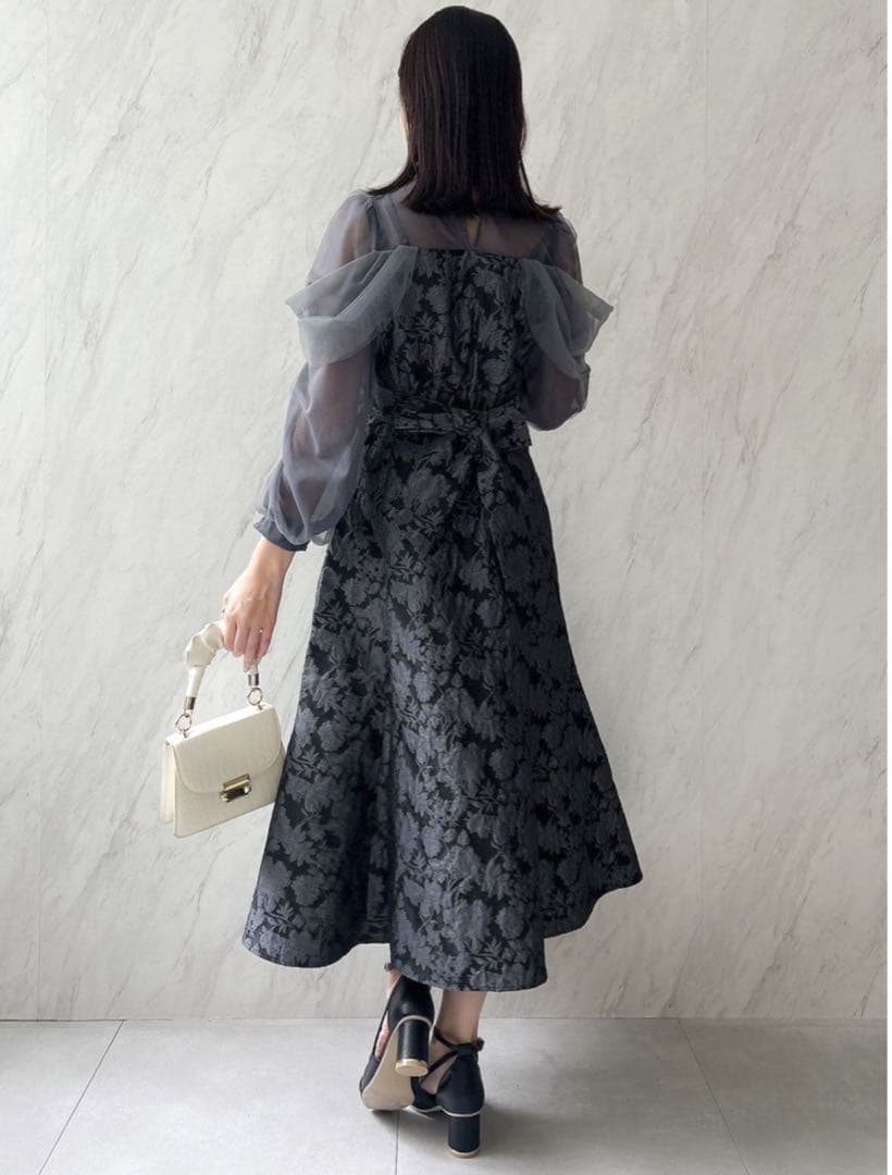 あ*の様 dazzlin シアーベールセミフレアワンピース