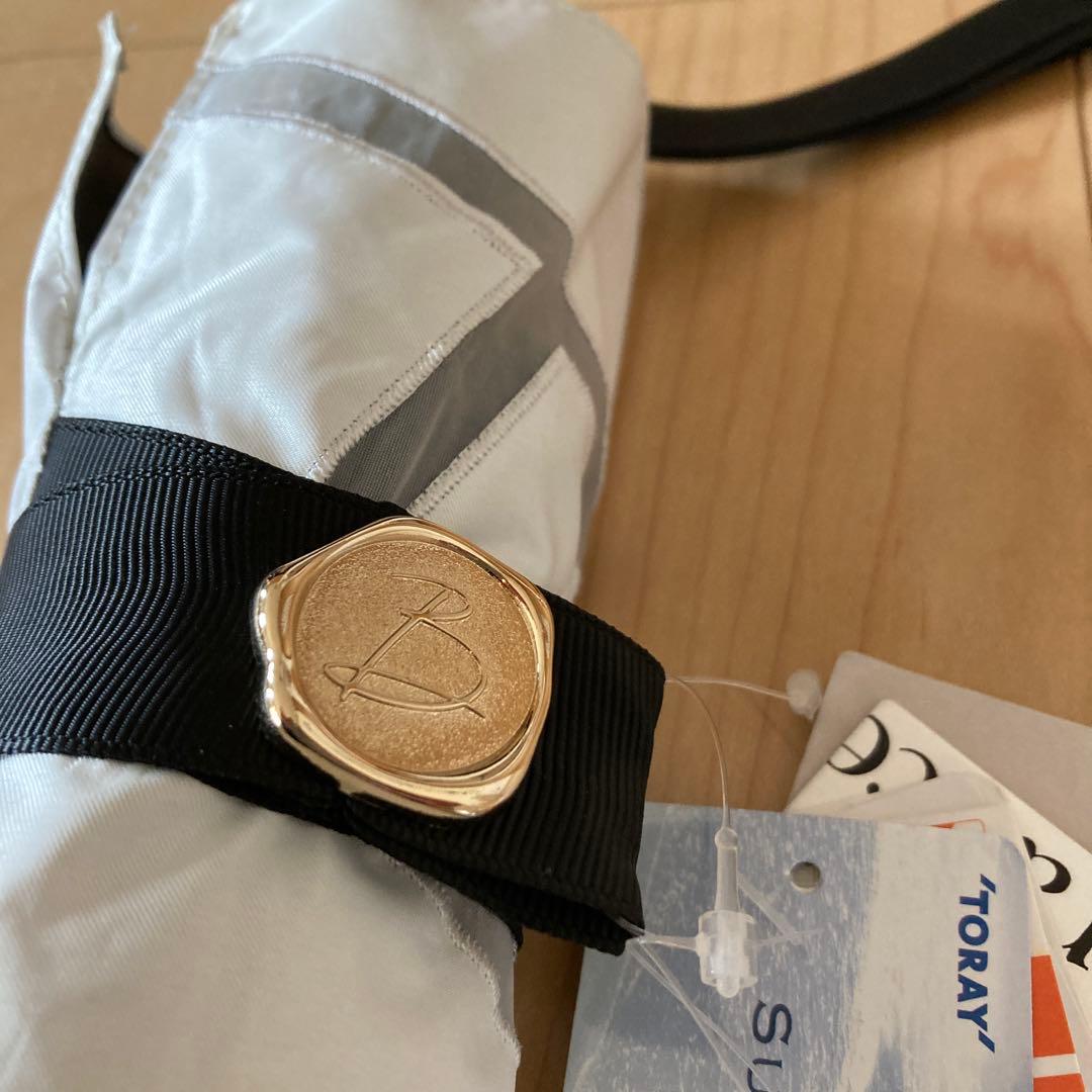 ビューランス　オーガンジーモチーフ晴雨兼用日傘　ホワイト