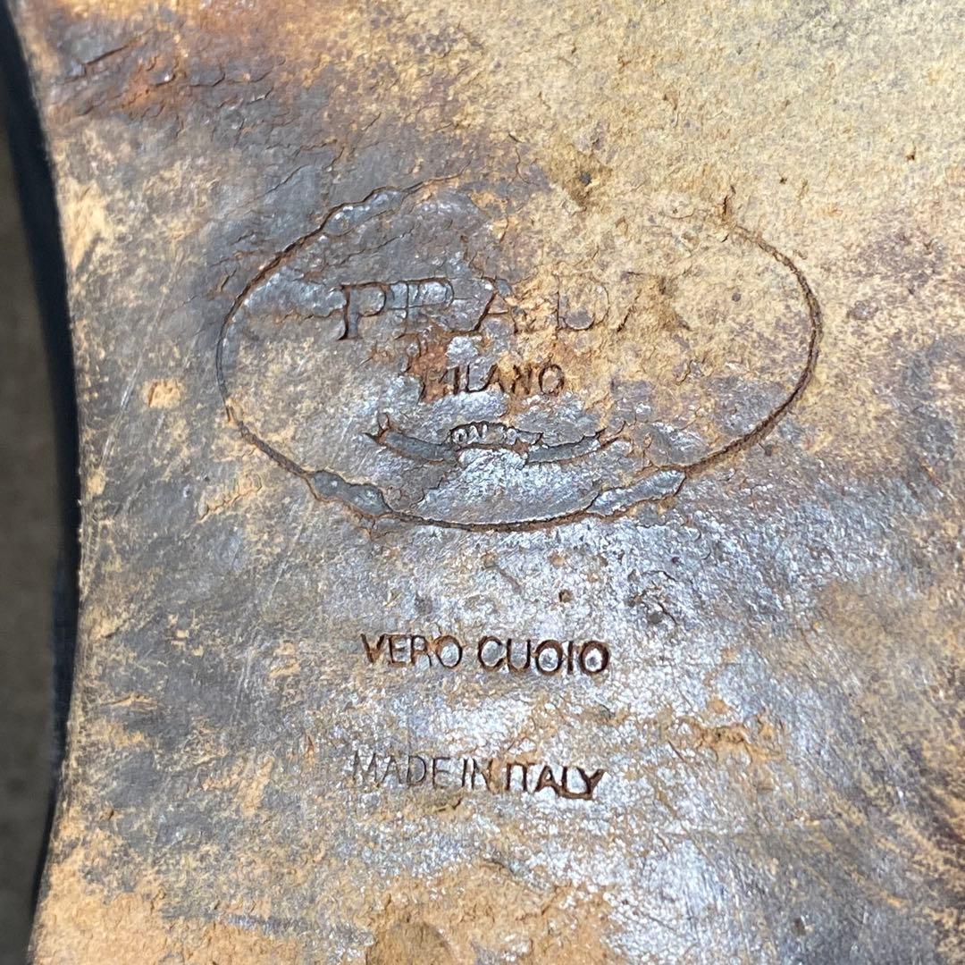 PRADA プラダ　本革 レザー ビブラムソール ビジネス シューズ　27.5