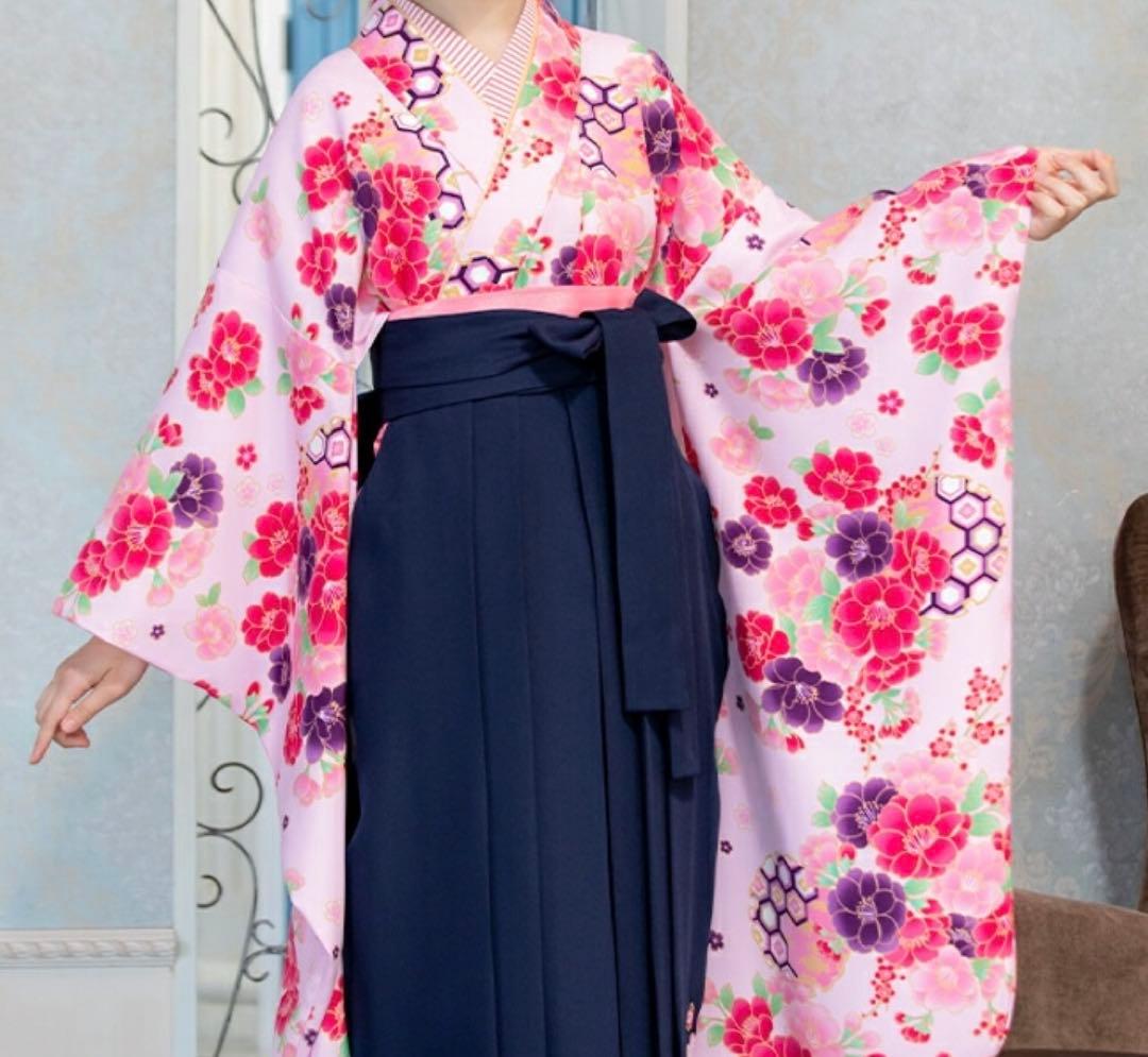 arisana 花柄ピンク着物 袴　150サイズ