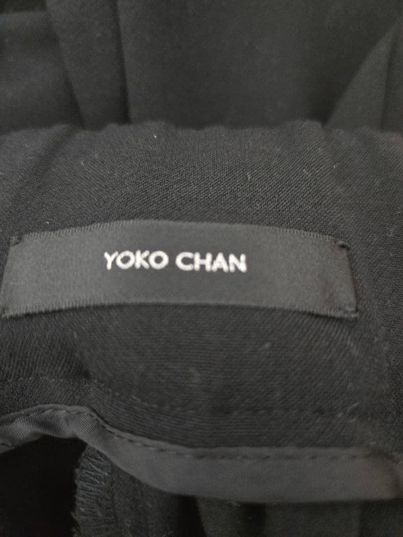 YOKO CHAN ハイウエスト ラップパンツ ブラック 36
