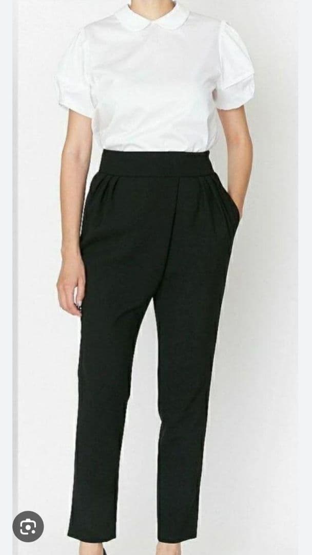 YOKO CHAN ハイウエスト ラップパンツ ブラック 36