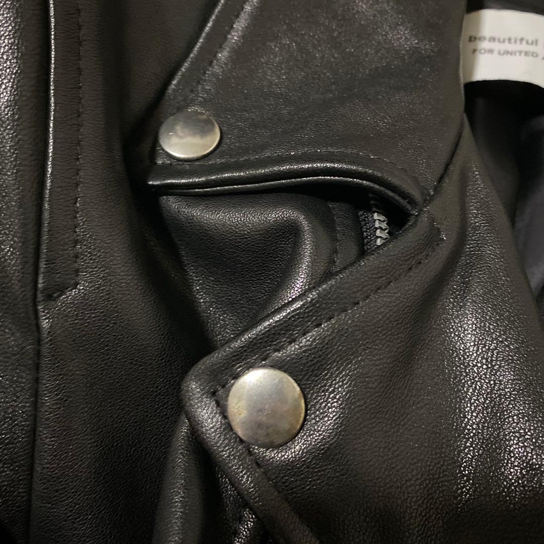 美品‼️ビューティフルピープル　ライダース　レザージャケット