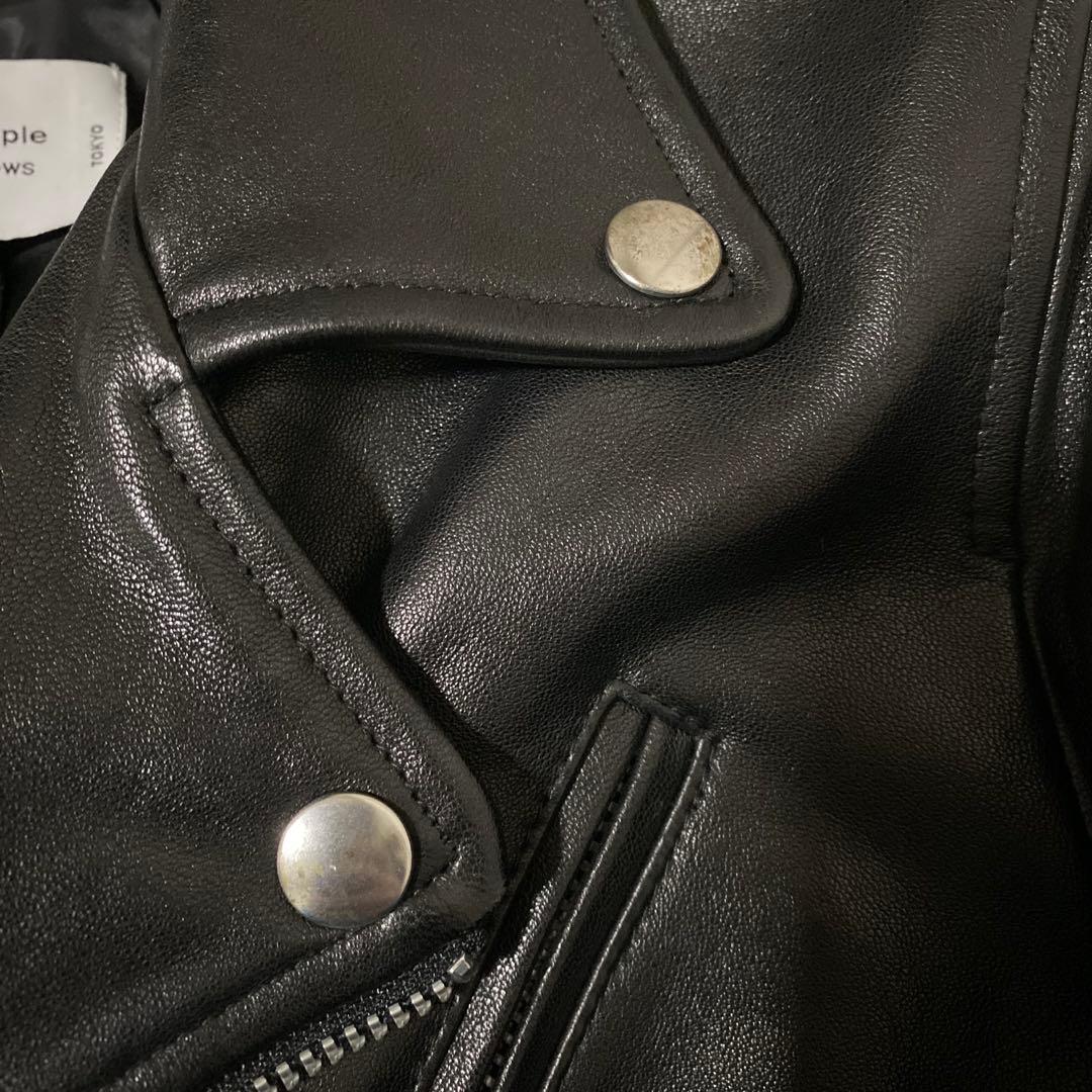 美品‼️ビューティフルピープル　ライダース　レザージャケット