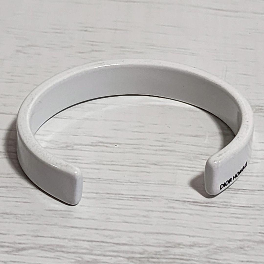 ディオールオム DIOR HOMME アクリルブレスレット バングル 白