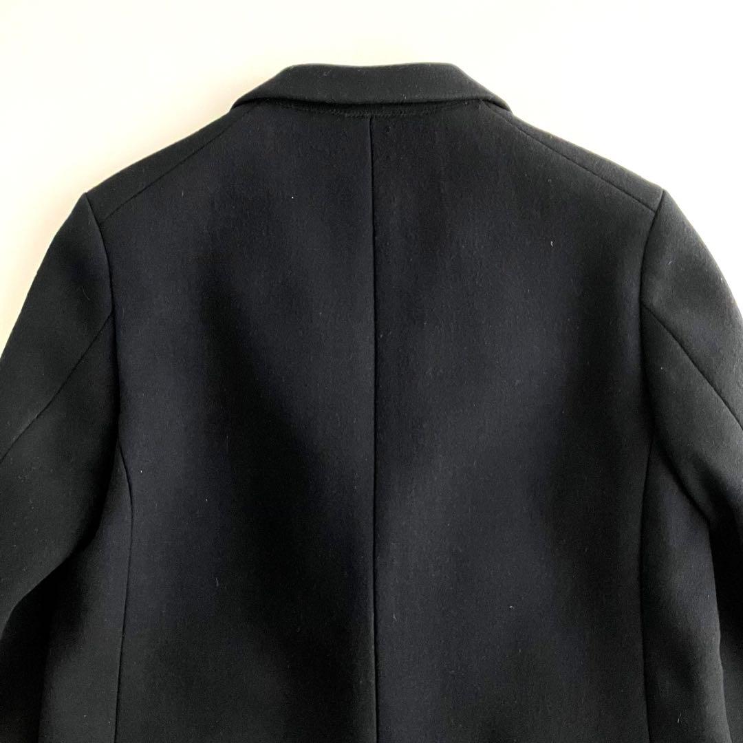 美品✨【Drawer】 メルトンチェスターコート 40Ｌ黒 ドゥロワー ブラック