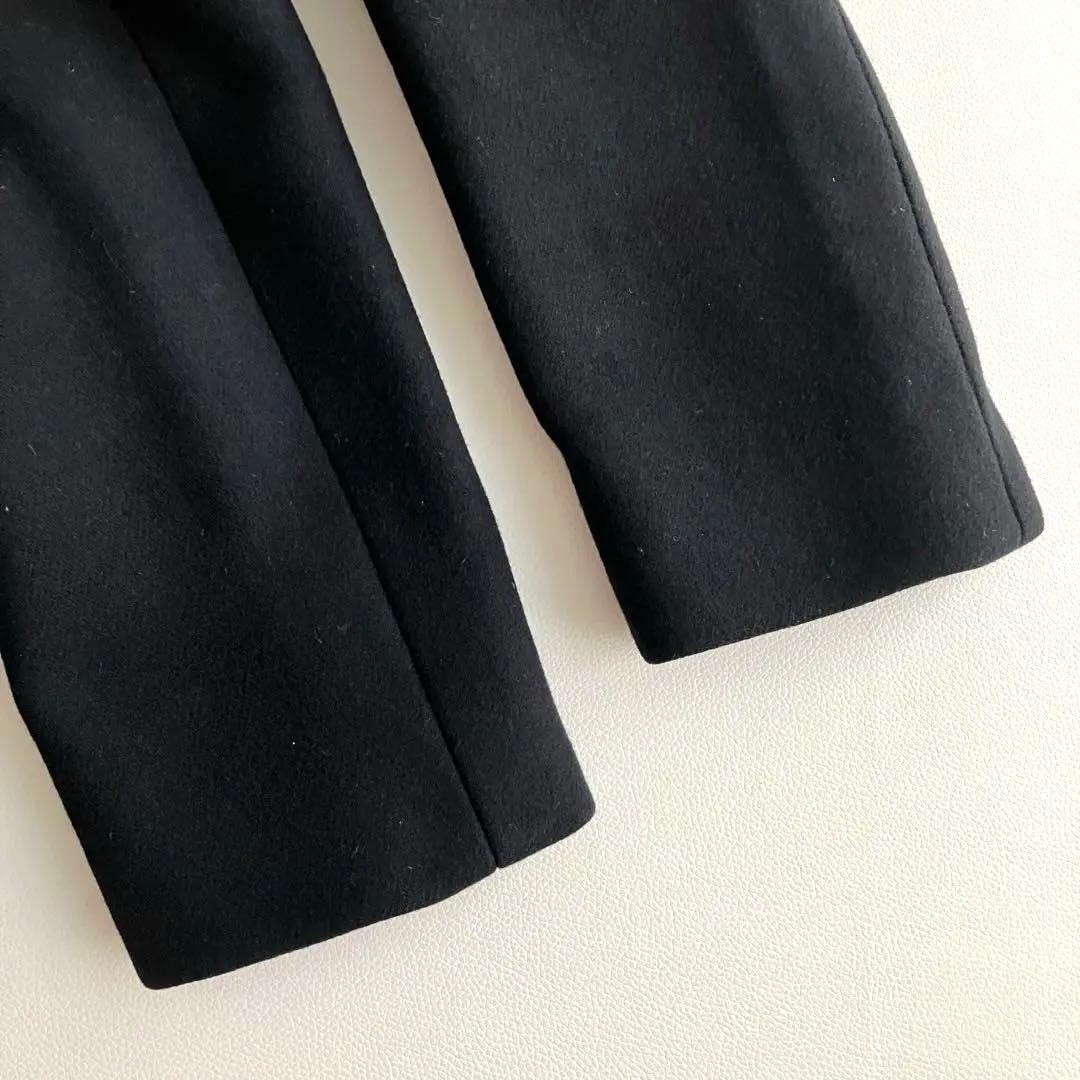 美品✨【Drawer】 メルトンチェスターコート 40Ｌ黒 ドゥロワー ブラック
