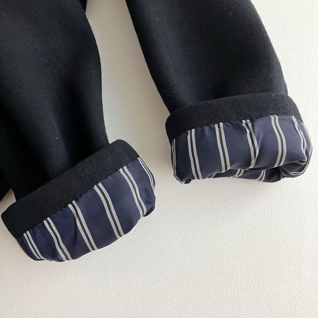 美品✨【Drawer】 メルトンチェスターコート 40Ｌ黒 ドゥロワー ブラック