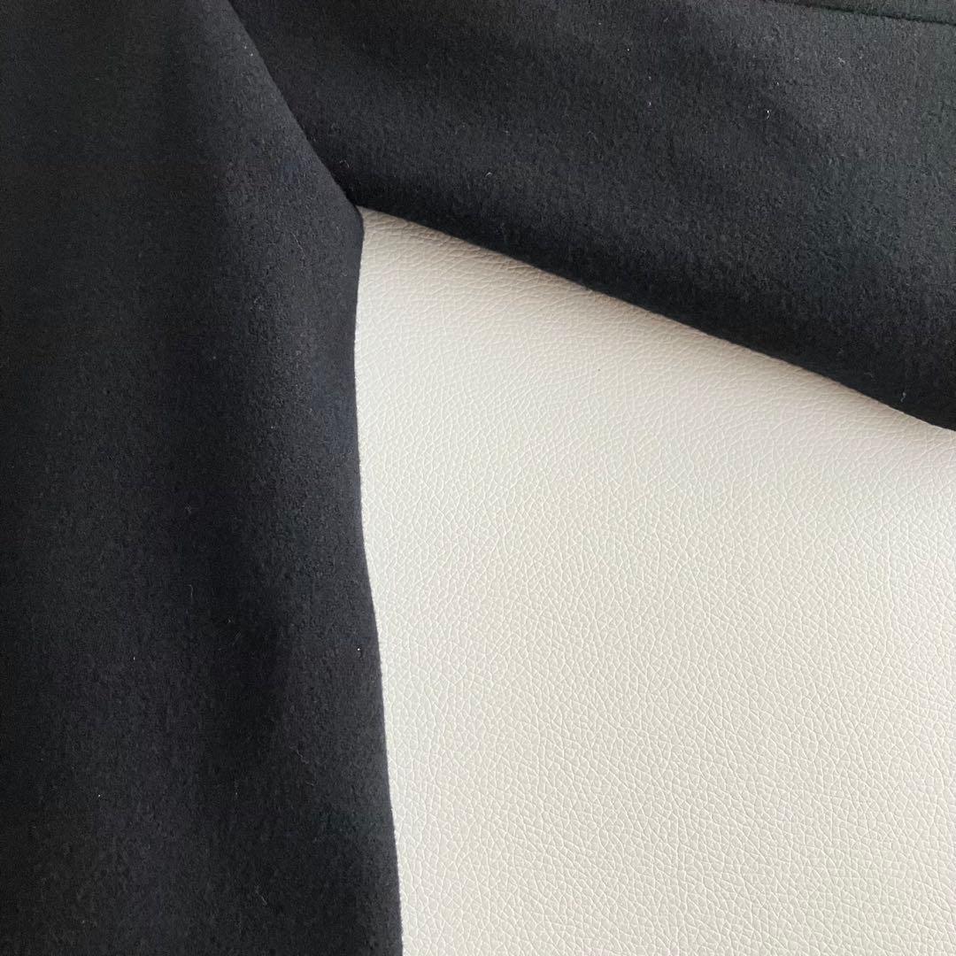 美品✨【Drawer】 メルトンチェスターコート 40Ｌ黒 ドゥロワー ブラック