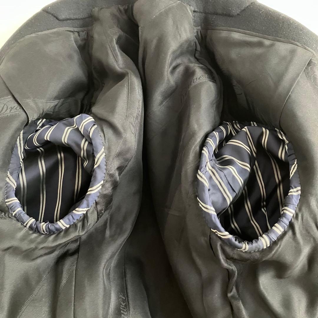 美品✨【Drawer】 メルトンチェスターコート 40Ｌ黒 ドゥロワー ブラック