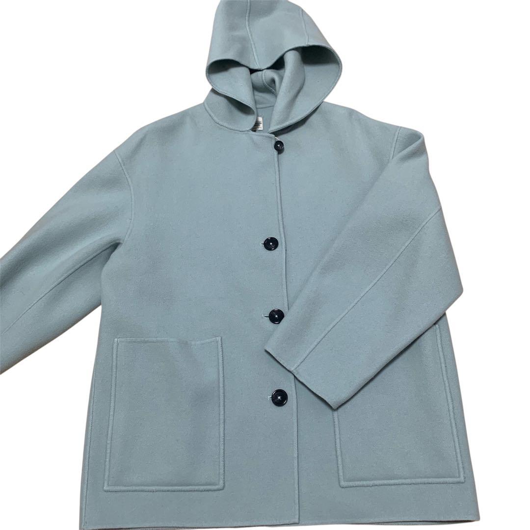 美品 Ron Herman ロンハーマン フーデッドコート ウール ミント XS