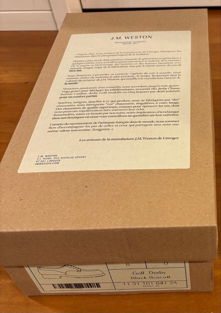 J.M. WESTON Golf ゴルフ 641 6D BLACK ウエストン