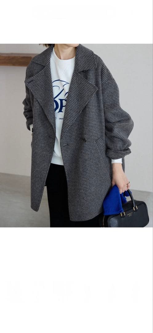 スローブイエナ　souple wool ダブルフェイスミドルコート