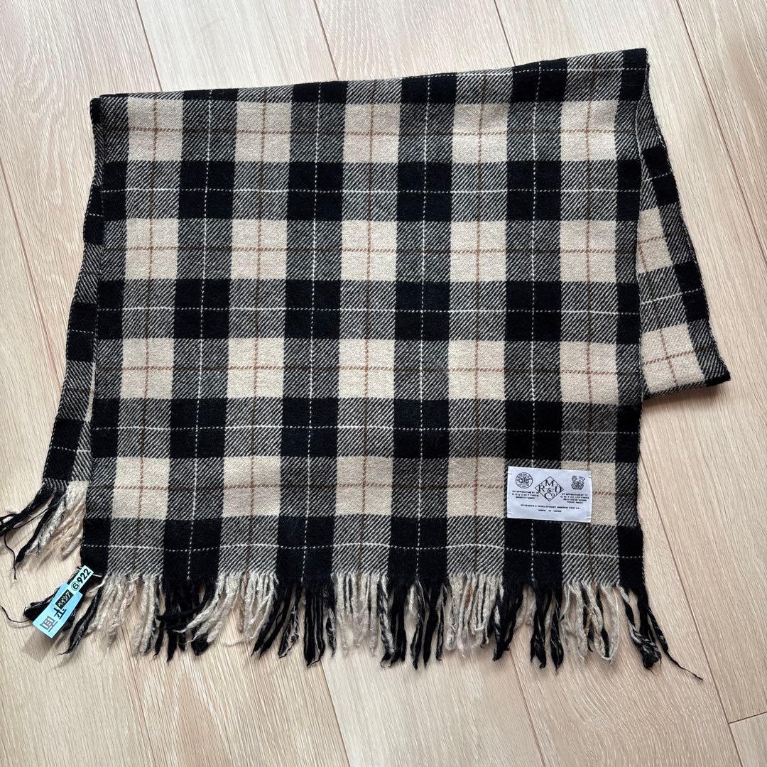 R&D.M.Co- オールドマンズテーラー　ウールチェックマフラー