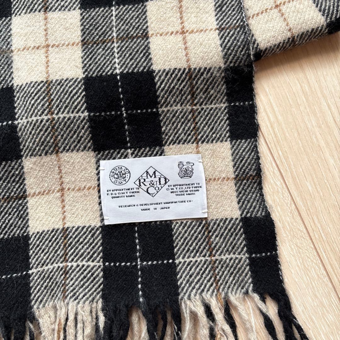 R&D.M.Co- オールドマンズテーラー　ウールチェックマフラー