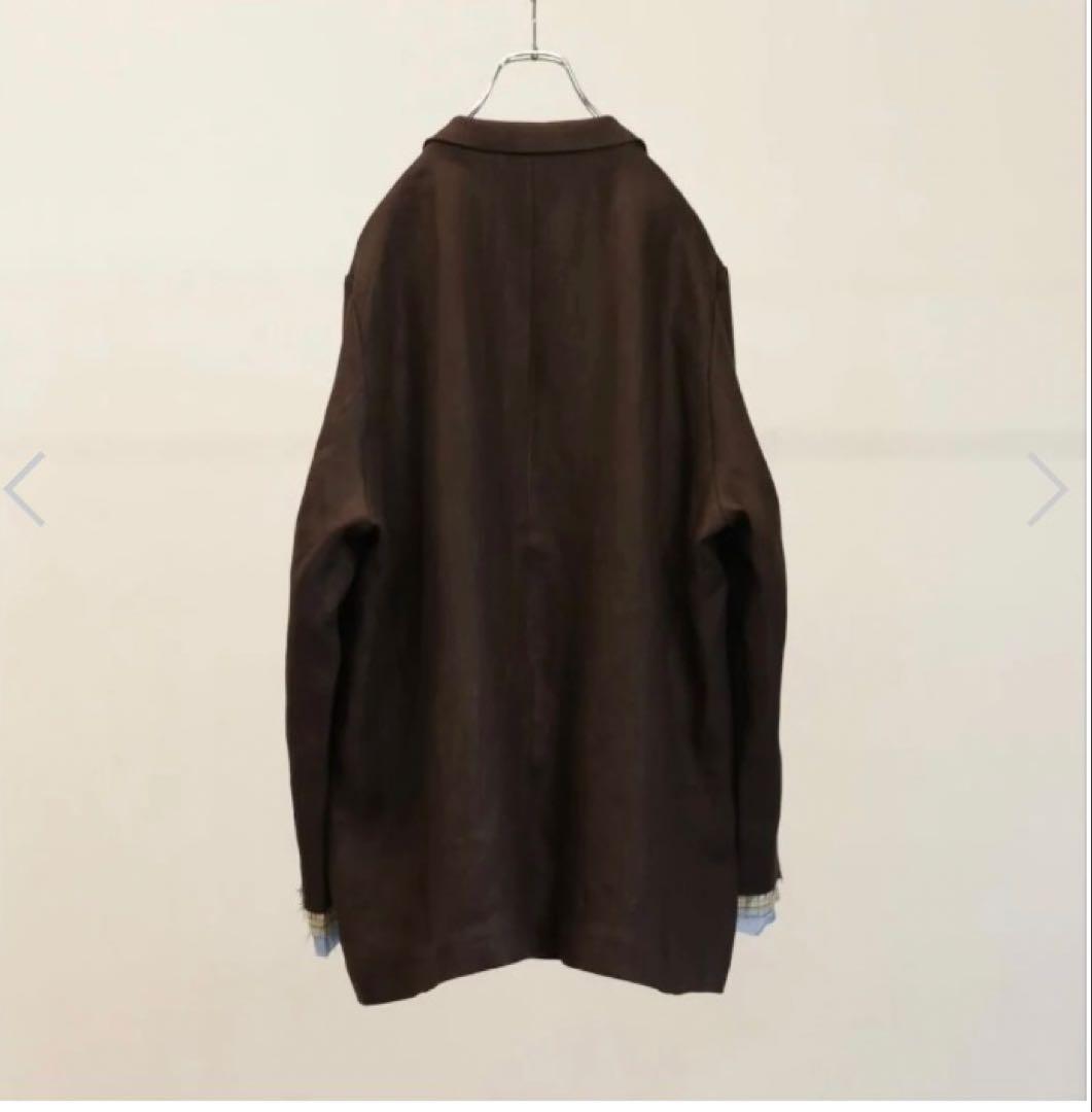 ancellm アンセルム レイヤードテイラードジャケット）　ブラウン 2 新品
