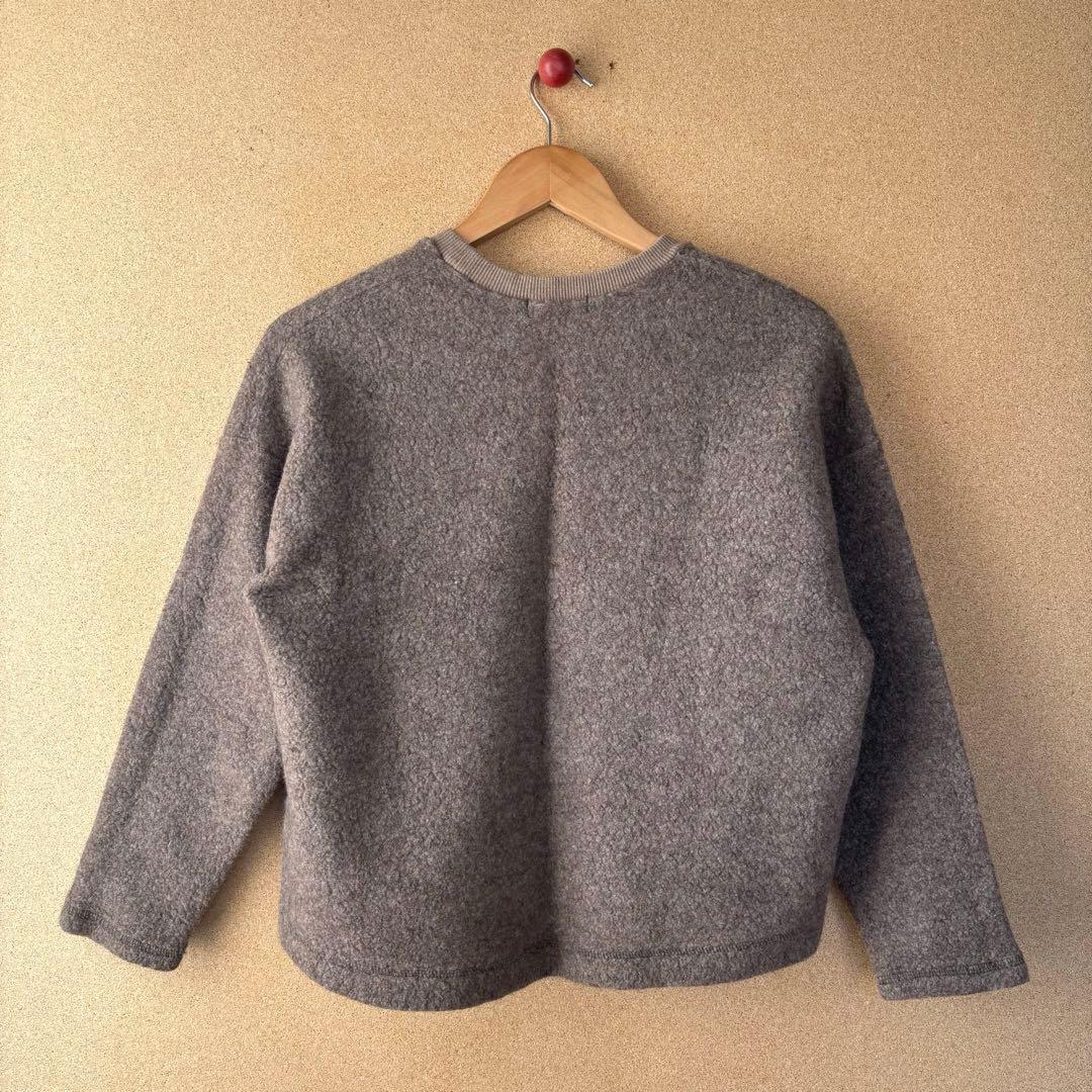 かぐれ ウール ボア プルオーバー ブラウン トレーナー