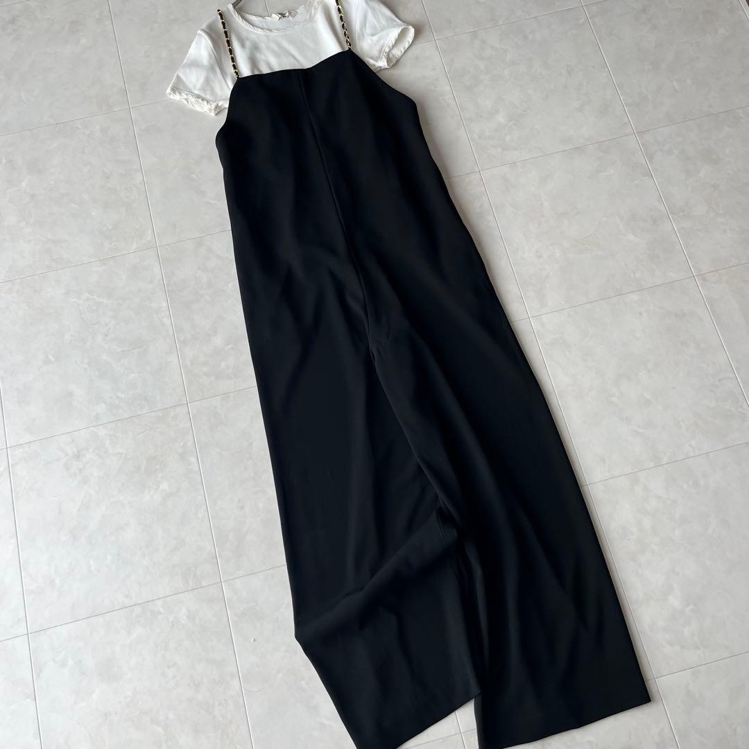 極美品✨EVERYDAY I LIKE チェーンジャンプスーツ 黒36 23SS