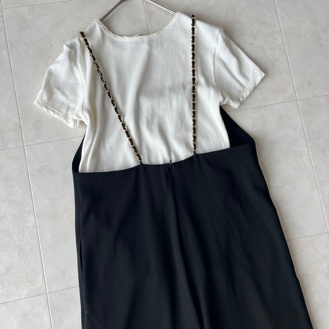 極美品✨EVERYDAY I LIKE チェーンジャンプスーツ 黒36 23SS