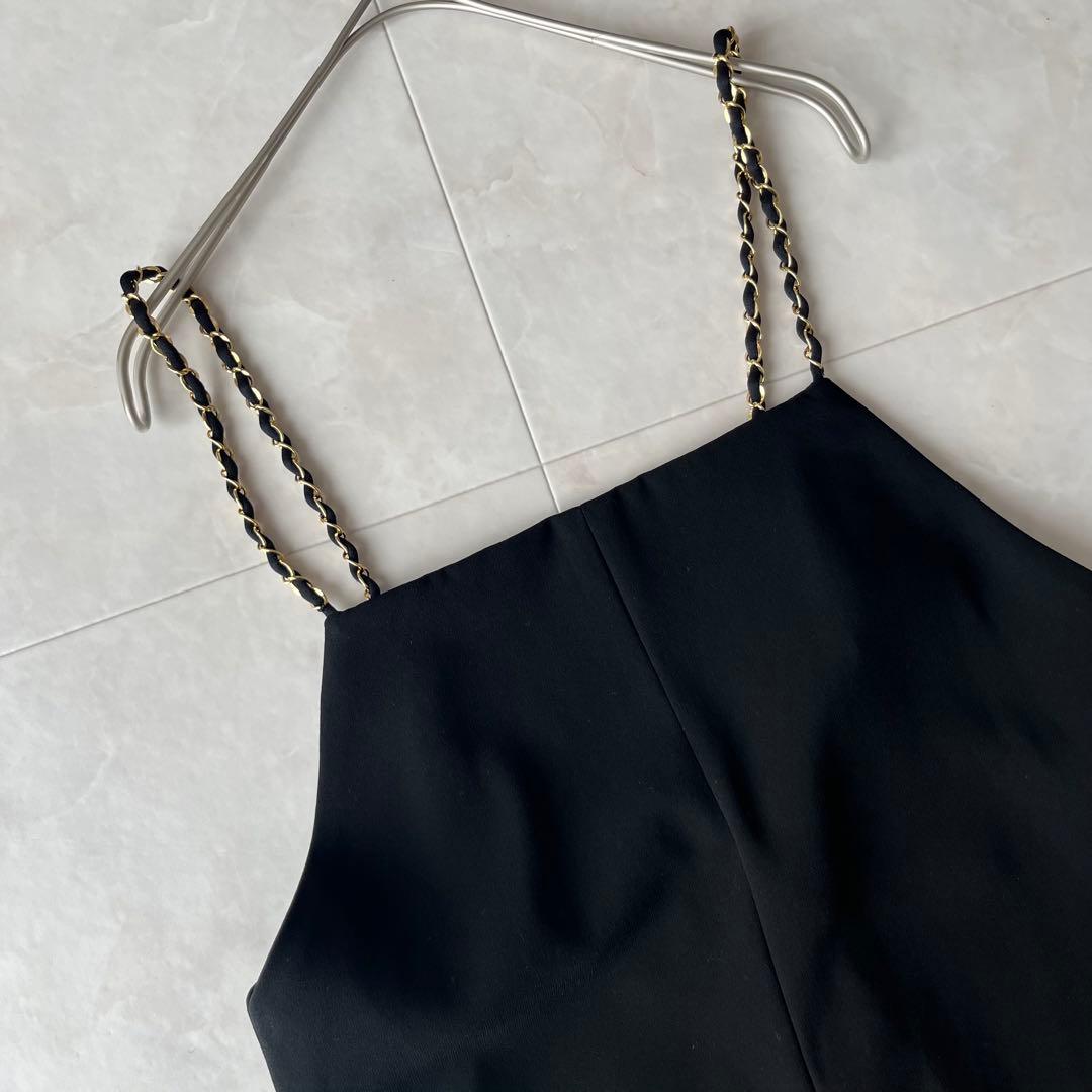 極美品✨EVERYDAY I LIKE チェーンジャンプスーツ 黒36 23SS