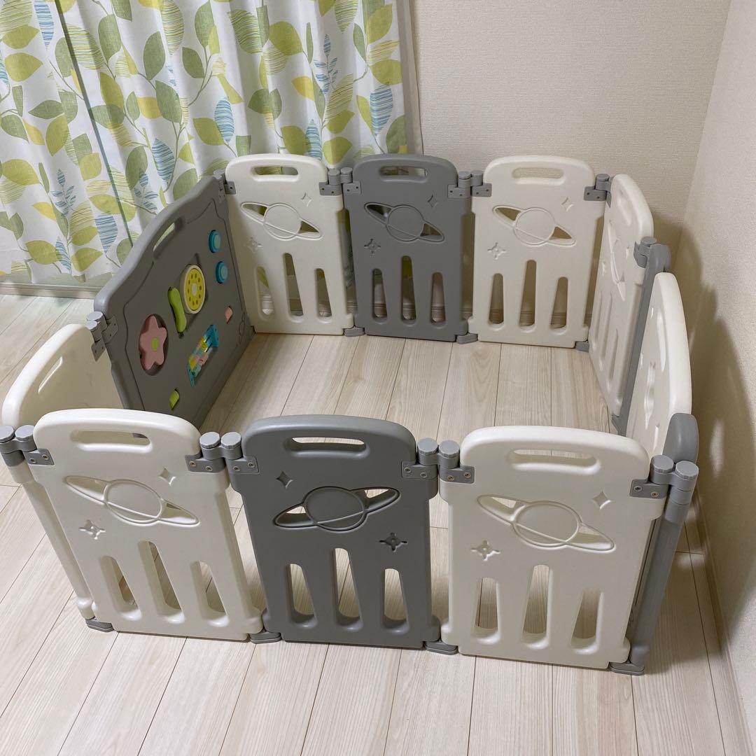 ★たためるサークル　ベビーサークル　扉付き　遊べる★