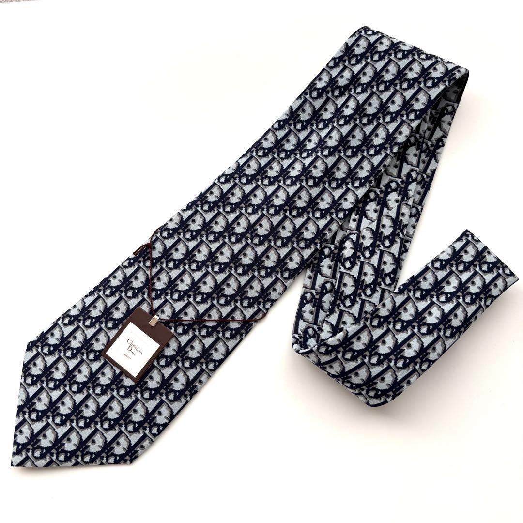 ꧁新品未使用꧂ クリスチャンディオール ネクタイ トロッター柄 オブリーク
