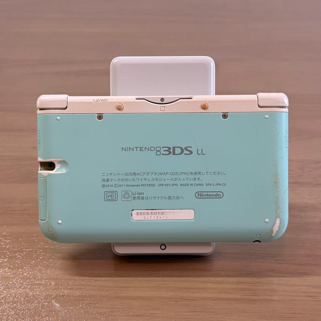 4-279【訳ありジャンク】ニンテンドー3DS LL ミント×ホワイト
