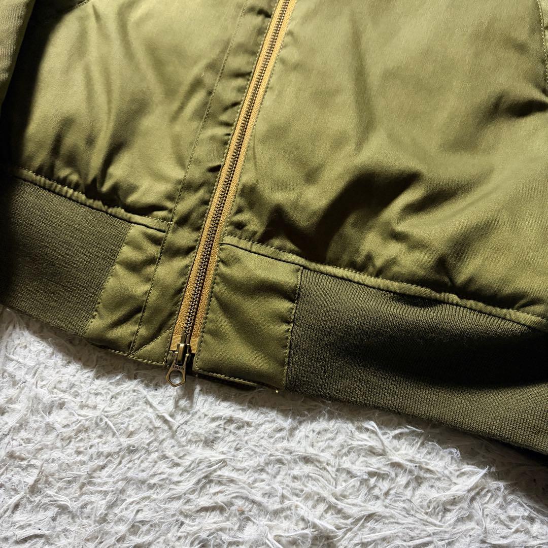 美品■BEAMS + フライトジャケット　B-15A 襟ボア　カーキ