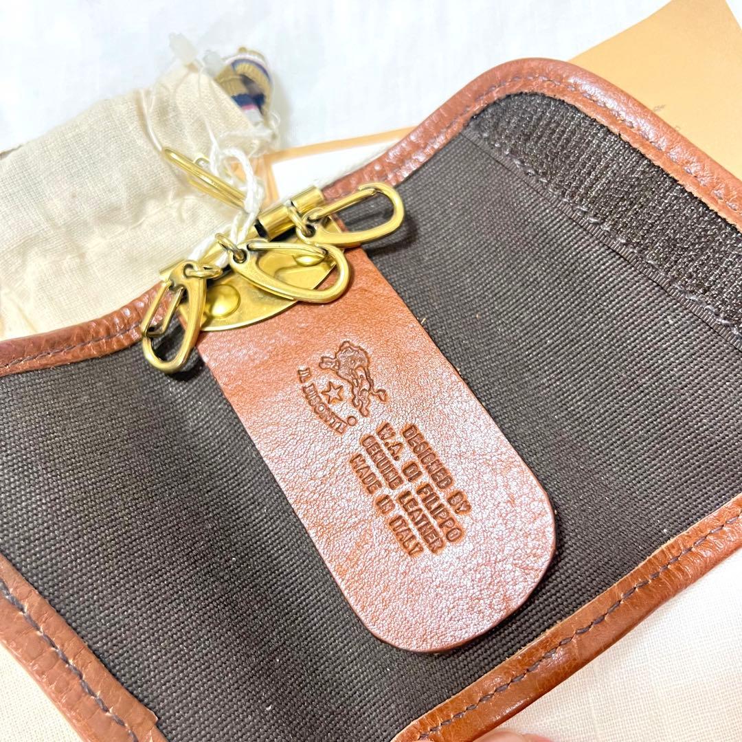 イルビゾンテ　キーケース　マジックテープ　カモフラージュ　新品　メンズ　迷彩