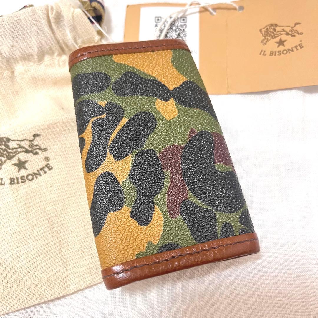 イルビゾンテ　キーケース　マジックテープ　カモフラージュ　新品　メンズ　迷彩